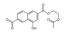 2-Acetoxyethyl 4-hydroxy-6-nitro-2-naphthoate结构式