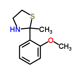 Thiazolidine, 2-(o-methoxyphenyl)-2-methyl- (8CI) structure