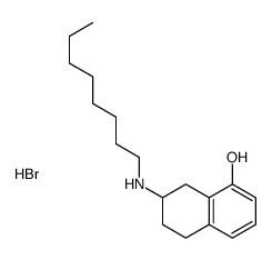 7-(octylamino)-5,6,7,8-tetrahydronaphthalen-1-ol,hydrobromide Structure