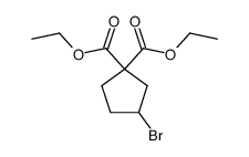 diethyl 3-bromocyclopentane-1,1-dicarboxylate Structure
