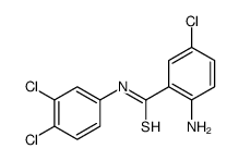 2-amino-5-chloro-N-(3,4-dichlorophenyl)benzenecarbothioamide Structure