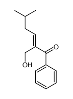 2-(hydroxymethyl)-5-methyl-1-phenylhex-2-en-1-one结构式