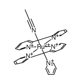 {Ru(II)(2,2'-bipyridine)2(pyridine)NCCH3}(2+) Structure