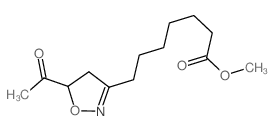 methyl 7-(5-acetyl-4,5-dihydrooxazol-3-yl)heptanoate结构式