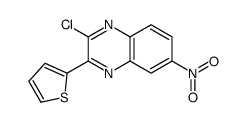 2-chloro-6-nitro-3-thiophen-2-ylquinoxaline Structure