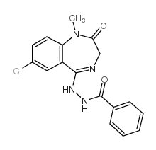 1-Methyl-7-chloro-5-benzoylhydrazino-2,3-dihydro-1H-1,4-benzodiazepin- 2-one结构式