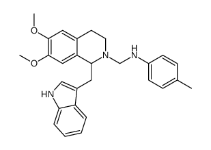 N-[[1-(1H-indol-3-ylmethyl)-6,7-dimethoxy-3,4-dihydro-1H-isoquinolin-2-yl]methyl]-4-methylaniline Structure