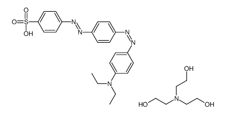 p-[[p-[[p-(diethylamino)phenyl]azo]phenyl]azo]benzenesulphonic acid, compound with 2,2',2''-nitrilotriethanol (1:1)结构式