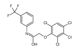 2-(2,3,4,6-Tetrachlorophenoxy)-N-[3-(trifluoromethyl)phenyl]aceta mide Structure