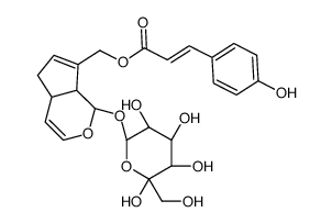 [(1S)-1,4a,5,7aα-Tetrahydro-4aα,5α-dihydroxy-7-[[[(E)-3-(4-hydroxyphenyl)-1-oxo-2-propenyl]oxy]methyl]cyclopenta[c]pyran-1α-yl]β-D-glucopyranoside结构式