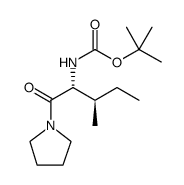 Carbamic acid, [(1R,2R)-2-methyl-1-(1-pyrrolidinylcarbonyl)butyl]-, 1,1-dimethylethyl ester结构式