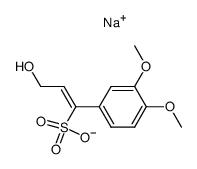 sodium (Z)-1-(3,4-dimethoxyphenyl)-3-hydroxyprop-1-ene-1-sulfonate Structure