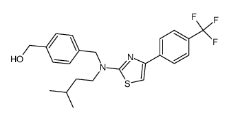 {4-[((3-methylbutyl){4-[4-(trifluoromethyl)phenyl]-1,3-thiazol-2-yl}amino)methyl]phenyl}methanol Structure