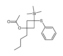 1-butyl-3-(phenylthio)-3-(trimethylsilyl)cyclobutyl acetate结构式