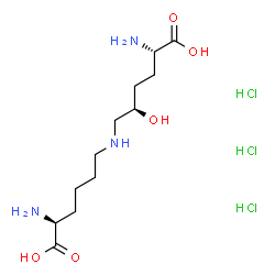 (5R)-N6-[(5S)-5-Amino-5-carboxypentyl]-5-hydroxy-L-lysine Trihydrochloride Structure