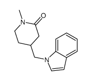 4-(indol-1-ylmethyl)-1-methylpiperidin-2-one Structure