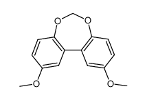2,10-dimethoxy-5,7-dioxa-dibenzo[a,c]cycloheptene结构式