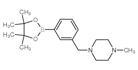 1-METHYL-4-(3-(4,4,5,5-TETRAMETHYL-1,3,2-DIOXABOROLAN-2-YL)BENZYL)PIPERAZINE structure