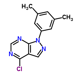 4-Chloro-1-(3,5-dimethylphenyl)-1H-pyrazolo[3,4-d]pyrimidine Structure