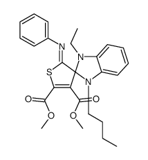 (Z)-DIMETHYL 1-BUTYL-3-ETHYL-2'-(PHENYLIMINO)-1,3-DIHYDRO-2'H-SPIRO[BENZO[D]IMIDAZOLE-2,3'-THIOPHENE]-4',5'-DICARBOXYLATE picture