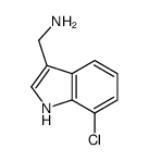 7-氯-1H-吲哚-3-甲基胺结构式