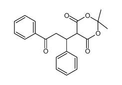2,2-dimethyl-5-(3-oxo-1,3-diphenylpropyl)-1,3-dioxane-4,6-dione Structure