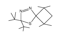 7,7-Di-tert-butyl-1,1,3,3-tetramethyl-8-thia-5,6-diazaspiro(3.4)oct-5-en Structure