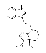 3-Ethyl-1-[2-(1H-indol-3-yl)-ethyl]-2-oxo-piperidine-3-carboxylic acid methyl ester Structure