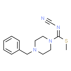 [[4-(benzyl)piperazin-1-yl]-(methylthio)methylene]cyanamide结构式