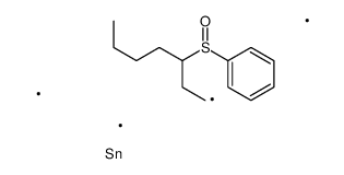 3-(benzenesulfinyl)heptyl-trimethylstannane Structure