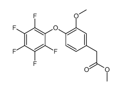 methyl 2-[3-methoxy-4-(2,3,4,5,6-pentafluorophenoxy)phenyl]acetate结构式