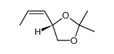 (1Z,4S)-2,2-dimethyl-4-(prop-1-enyl)-1,3-dioxalane Structure