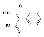 3-Amino-2-phenylpropanoic acid hydrochloride结构式