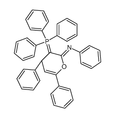 N,4,6-triphenyl-3-(triphenyl-5-phosphanylidene)-3,4-dihydro-2H-pyran-2-imine结构式