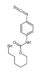 6-sulfanylhexyl N-(4-isothiocyanatophenyl)carbamate Structure