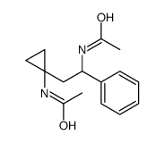 N-[2-(1-acetamidocyclopropyl)-1-phenylethyl]acetamide Structure