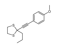 2-[2-(4-methoxyphenyl)ethynyl]-2-propyl-1,3-dithiolane Structure