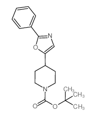 tert-butyl 4-(2-phenyloxazol-5-yl)piperidine-1-carboxylate Structure