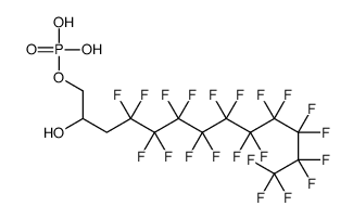 4,4,5,5,6,6,7,7,8,8,9,9,10,10,11,11,12,12,13,13,13-henicosafluoro-2-hydroxytridecyl dihydrogen phosphate Structure
