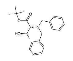 tert-butyl (RS,RS)-2-(N,N-dibenzylamino)-3-hydroxybutanoate结构式