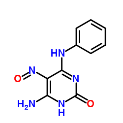 4-Amino-6-anilino-5-nitrosopyrimidin-2(1H)-one Structure