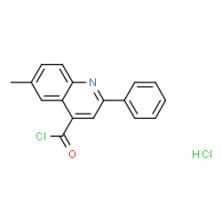 4-QUINOLINECARBONYL CHLORIDE,6-METHYL-2-PHENYL-,HYDROCHLORIDE (1:1) Structure