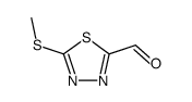 1,3,4-Thiadiazole-2-carboxaldehyde,5-(methylthio)-结构式