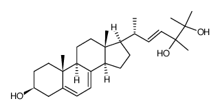 (24R,S)-ergosta-5,7,22-triene-3β,24,25-triol Structure