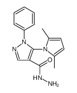 1H-Pyrazole-4-carboxylic acid, 5-(2,5-dimethyl-1H-pyrrol-1-yl)-1-phenyl-, hydrazide Structure