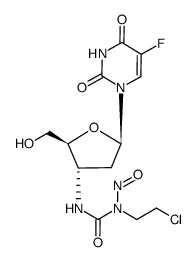 3'-<3-(2-chloroethyl)-3-nitrosoureido>-2',3'-dideoxy-5-fluorouridine结构式