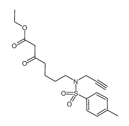 ethyl 3-oxo-7-[prop-2-ynyl-(toluene-4-sulfonyl)amino]heptanoate Structure