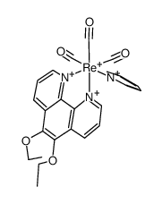 [Re(CO)3(py)(C12H6N2(OC2H5)2)](1+)结构式