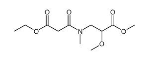 3-[(2-Ethoxycarbonyl-acetyl)-methyl-amino]-2-methoxy-propionic acid methyl ester Structure