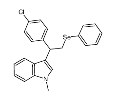 1-methyl-3-(1-(4-chlorophenyl)-2-phenylselenoethyl)-1H-indole Structure